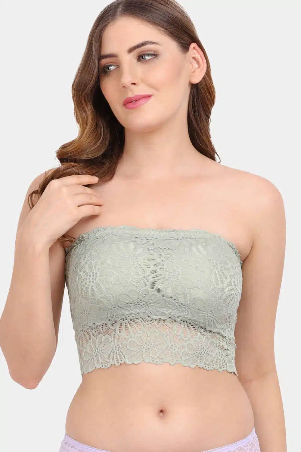 Amour Secret Women's Lightly Padded Strapless Lace Tube Bra TB9090 – Amour  Trends